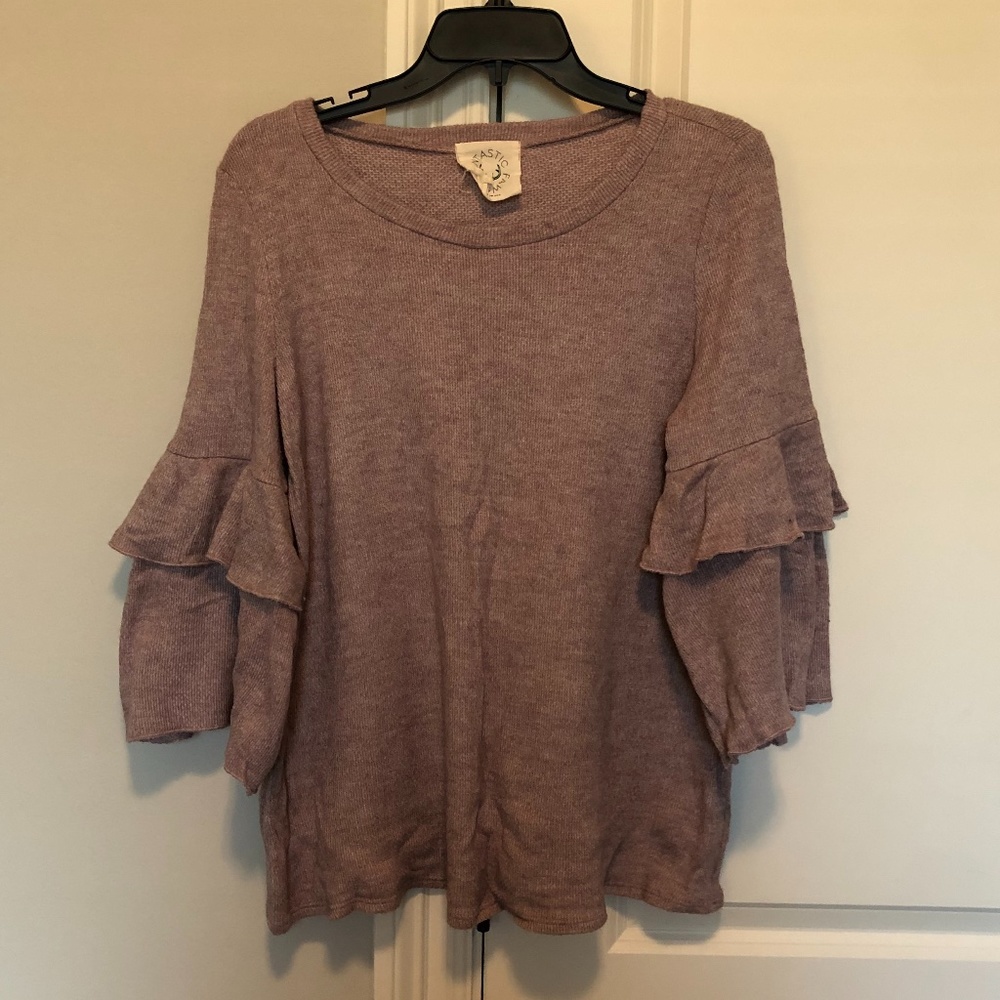 Light Purple/Pink Ruffle Sleeve Sweat